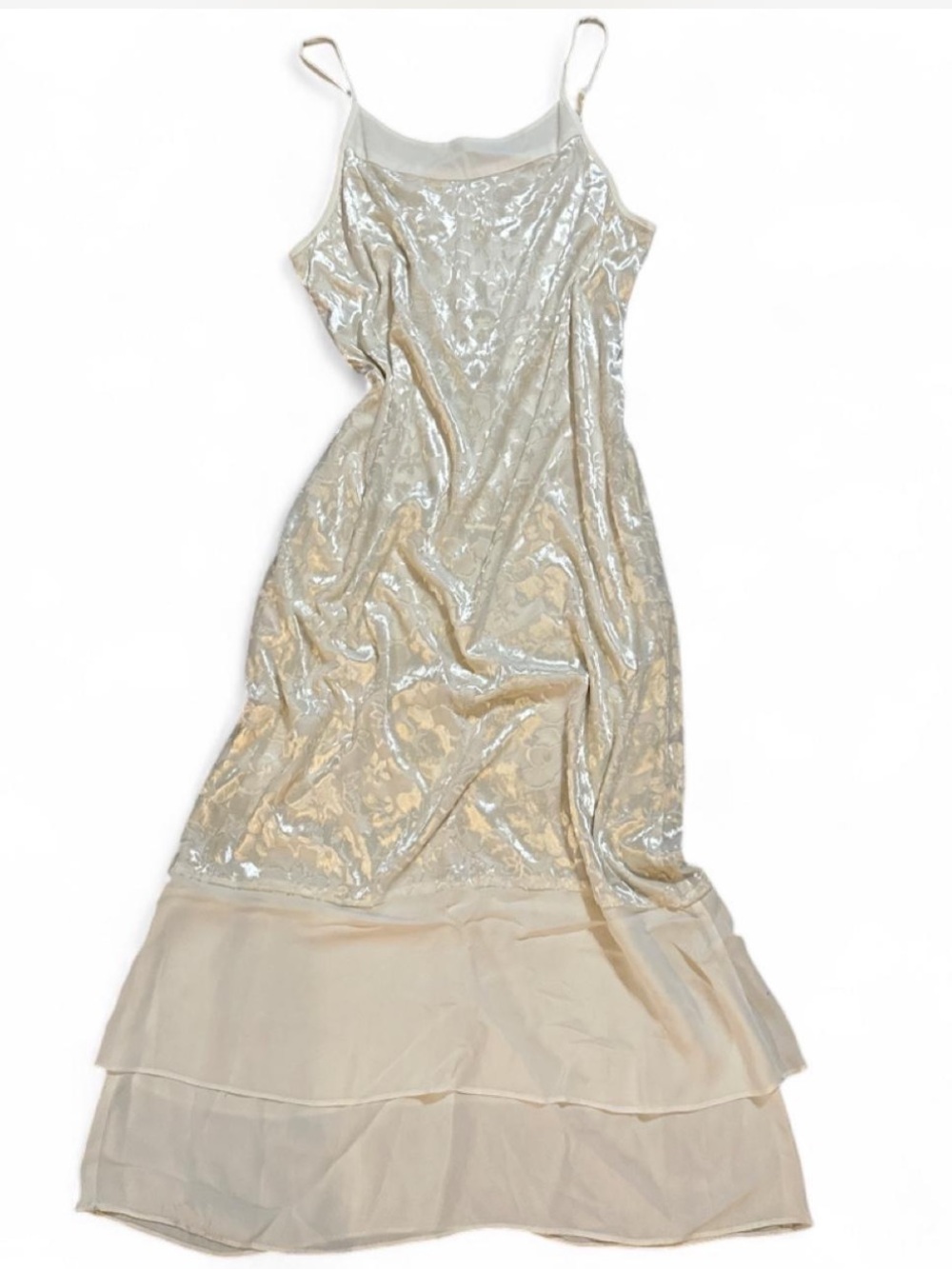 Vintage Nina Piccalino white velvet slip dress 6